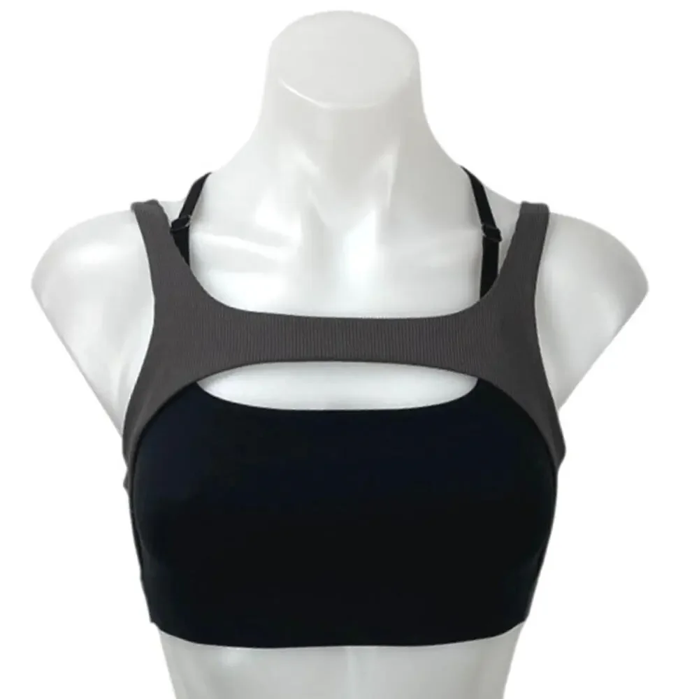 Nike Indy Dri Fit Light Support Non Padded Black Athletic Crop Top Sports Bra XS